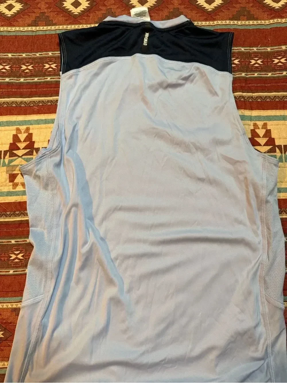 Gymshark Light Blue Athletic Tank Top with Subtle Logo size small